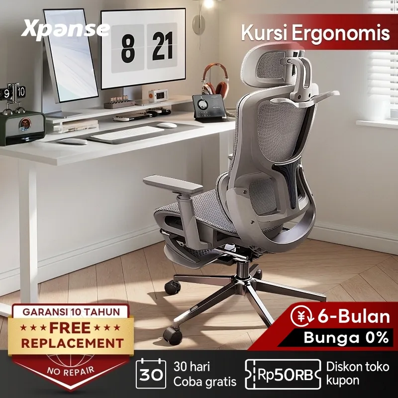 Xpanse LS918 Kursi Ergonomis/Kursi Gaming/Kursi Kantor/Kursi Belajar Kerja [Uji Coba Gratis 30 Hari]