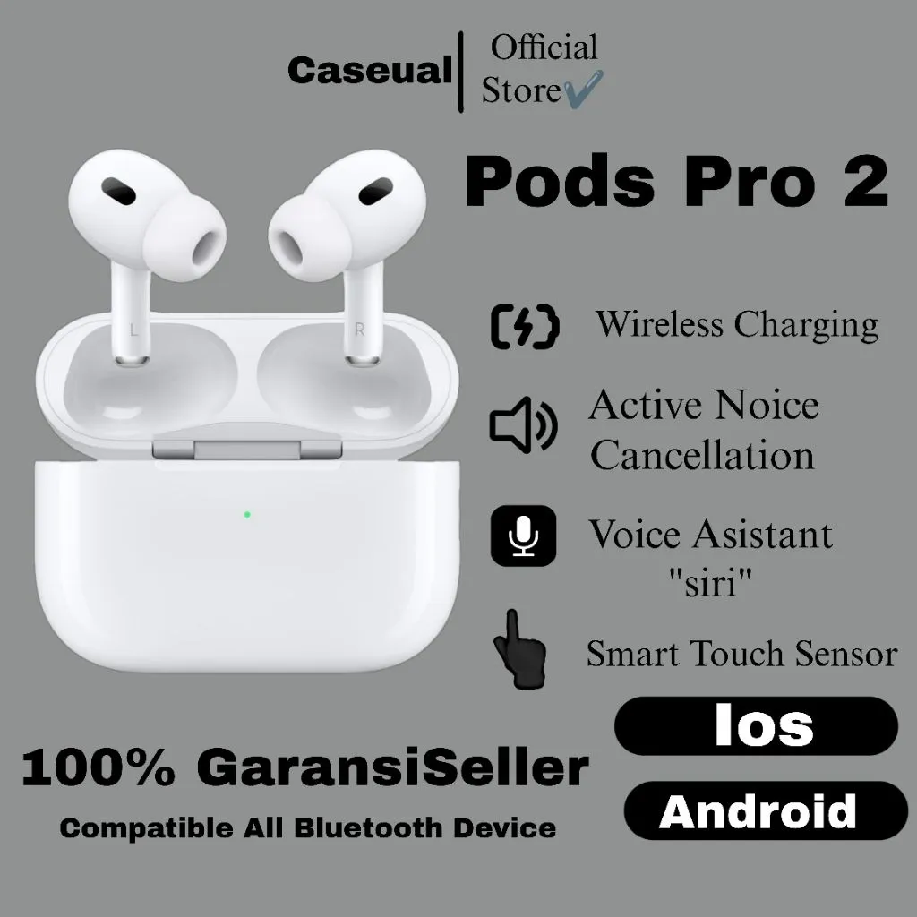 NEW Pods Pro Gen 2 ANC With Wireles Charging  Case Garansi 6 Bulan