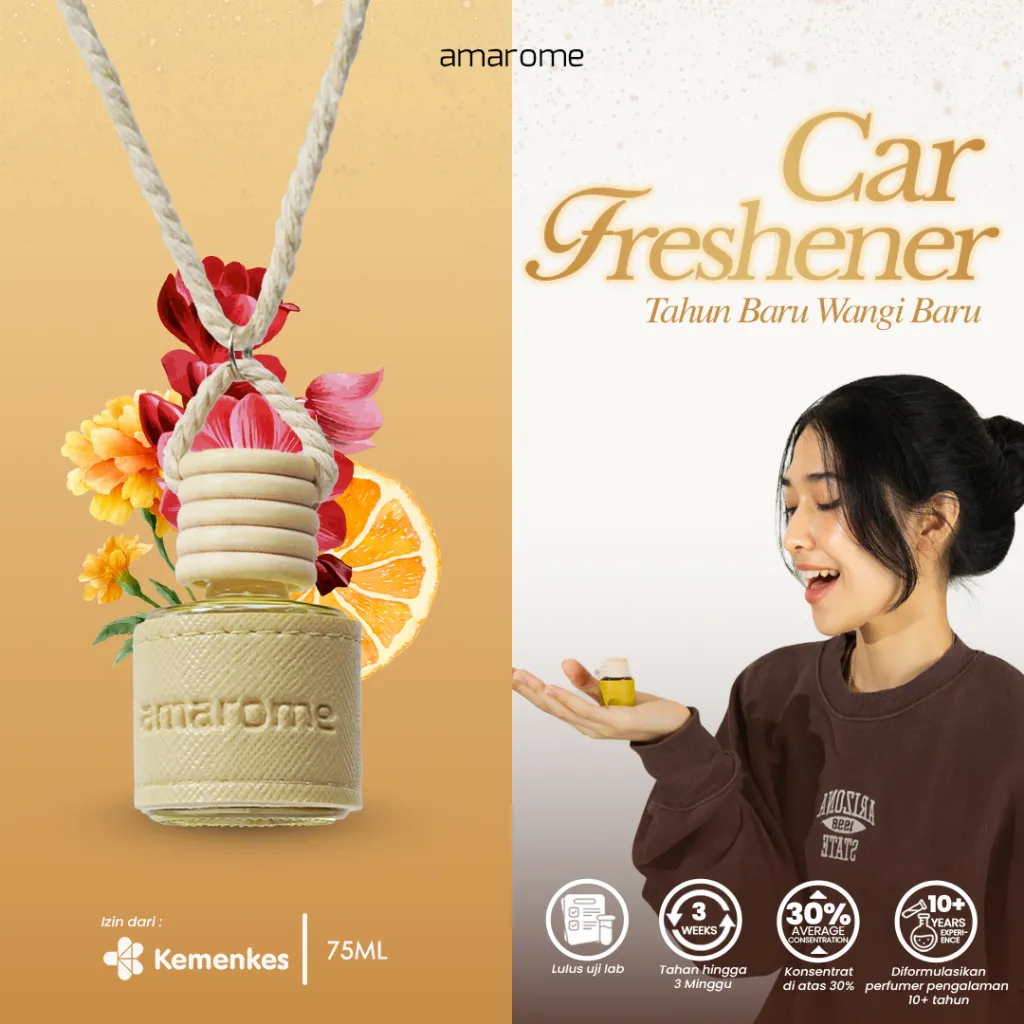 Amarome Pengharum Mobil Anti Tumpah, Tahan Hingga 3 Minggu, Aroma Hotel Bintang 5 | Parfum Mobil, Aroma Terapi, Pewangi Ruangan