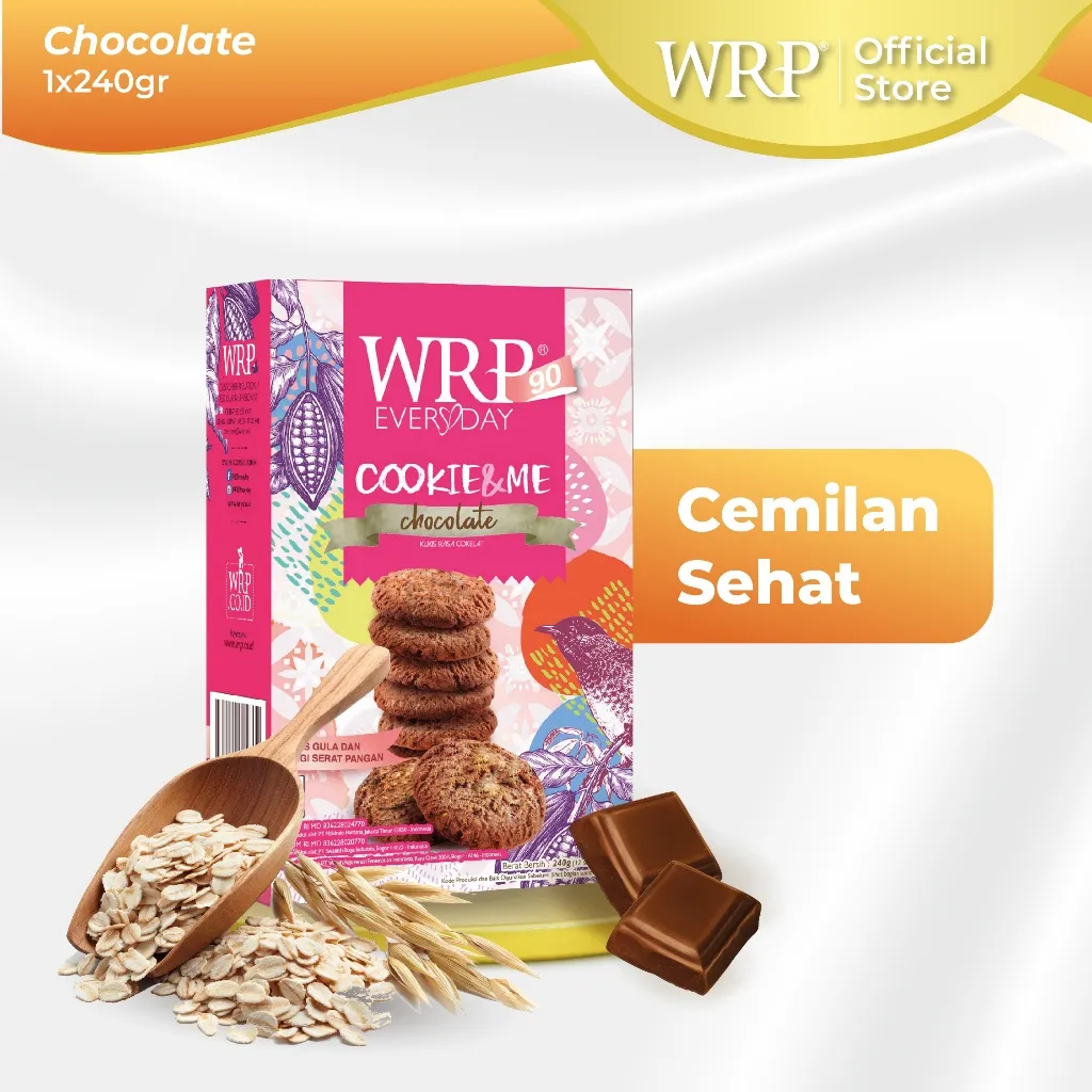 WRP Chocolate Cookies 240g - Camilan Diet