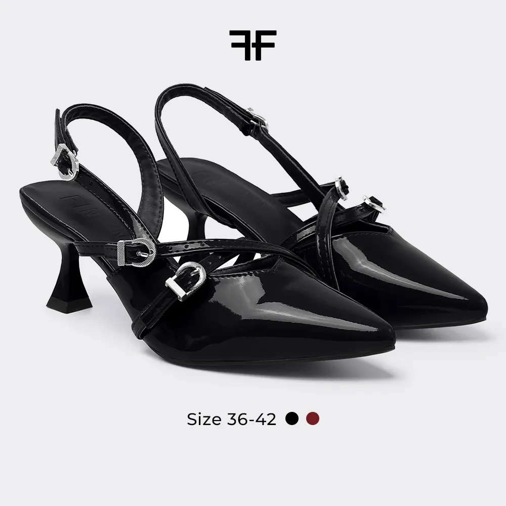 High Heels Cewek Kasual Kekinian Hak Tinggi Wanita Pesta Glossy Heels Elegan Perempuan SH-118