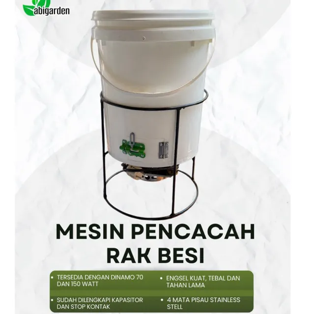Alat Mesin Pencacah Sayur Buah Daun untuk Pakan Ternak dan Bahan Kompos Organik 150w 70w abigarden