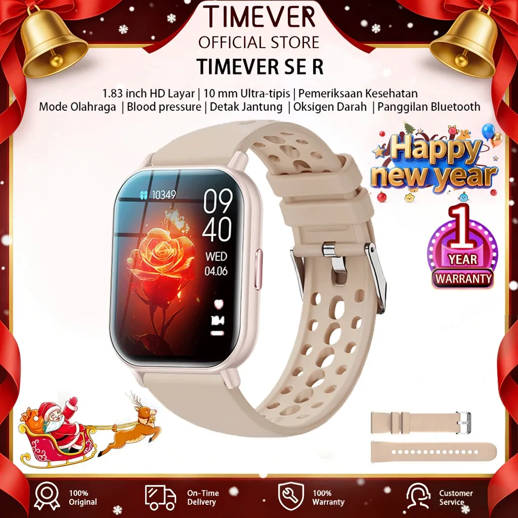 TIMEVER SE R jam tangan wanita Health monitor IP68 anti air strava Running Pace Custom Wallpaper Smartwatch heart rate sports smart watch