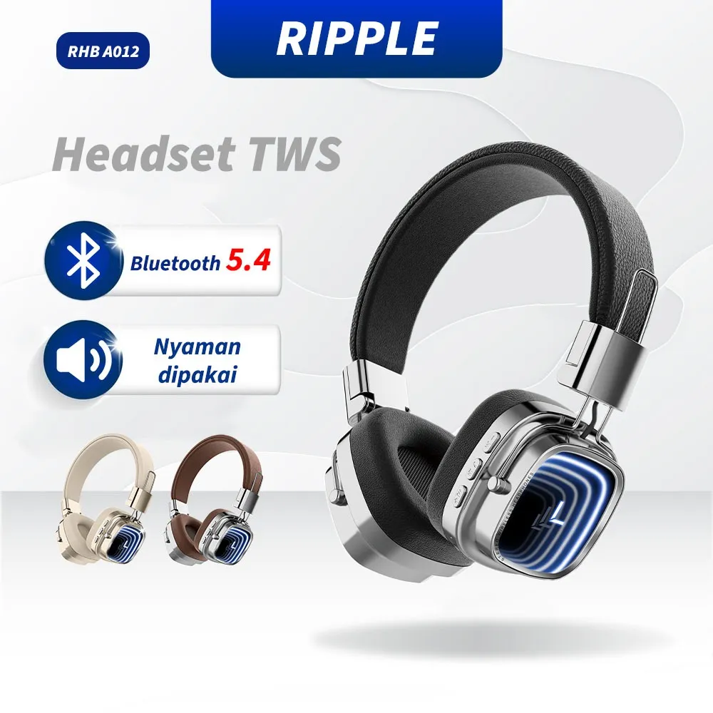 Ripple Headset Bluetooth Super Bass Tws Iphone/Android Gaming Wireless Headphone Musik No Delay