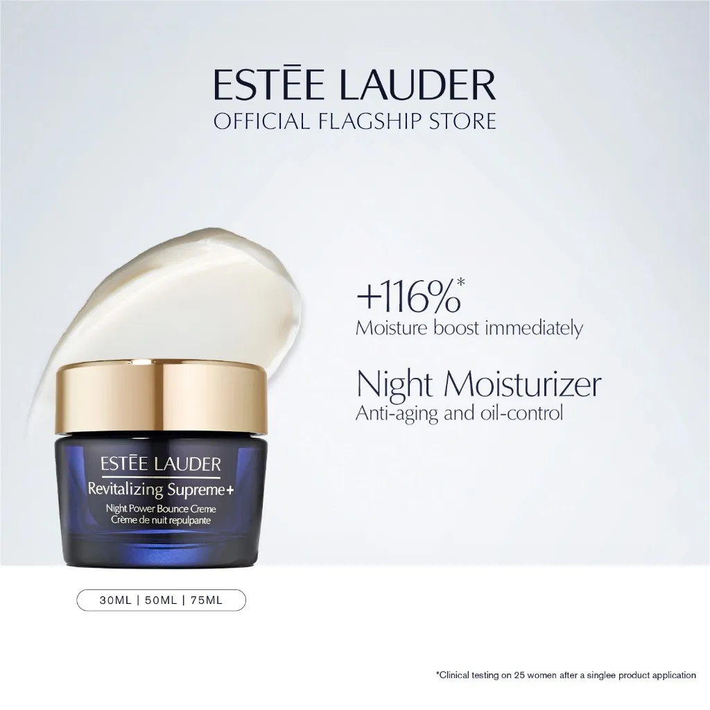 Estee Lauder Revitalizing Supreme+ Night Power Bounce Creme  • Refillable | Anti-aging Moisturizer | 30ml 50ml 75ml