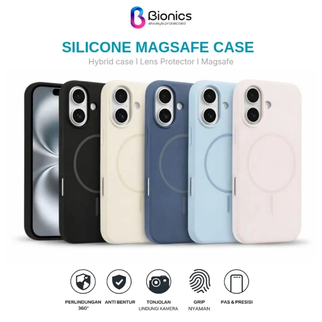 Bionics Silicone Magsafe Case for Iphone 16 15 14 13 Pro Max Microfiber Magnetic Case iPhone