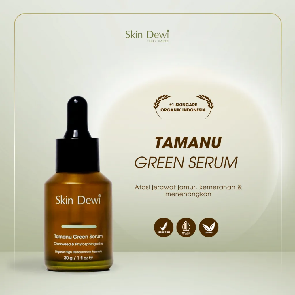 Skin Dewi Tamanu Green Serum Face Oil Serum Acne Care