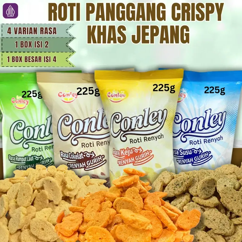 Roti panggang crispyNEWJepang/roti panggang Krispi/rasacoklat/keju/rumput laut/susu/sarapananak/camilan/promo murah/renyah gurih/siapmakan/kemasan praktis/cocok untuk bekal/tahanlama/kualitas premium