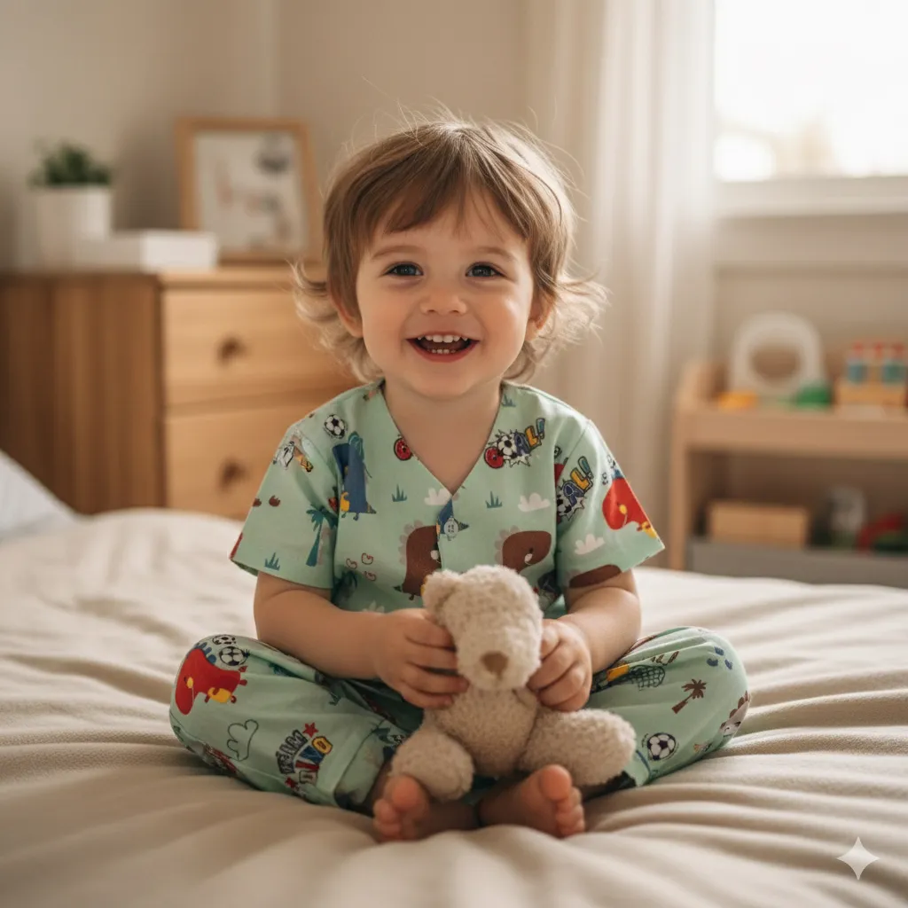 Owl Sleepwear Piyama Anak Laki-Laki Usia 0-12 Tahun Dino Cartoon | Baju Tidur Anak Laki-Laki
