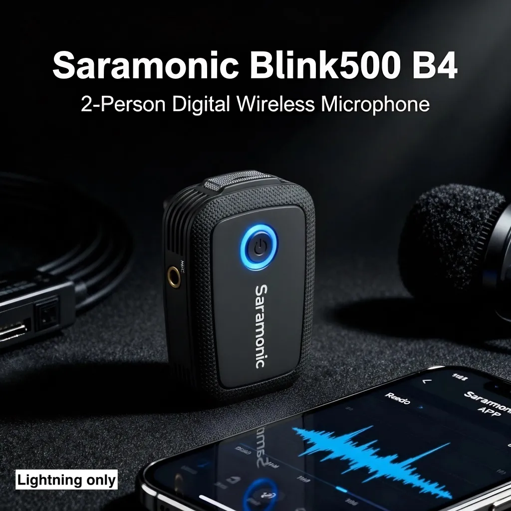 Saramonic Blink500 B4 2 Person Digital Wireless Microphone  [Lightning Only] Omni Lavalier Clip On