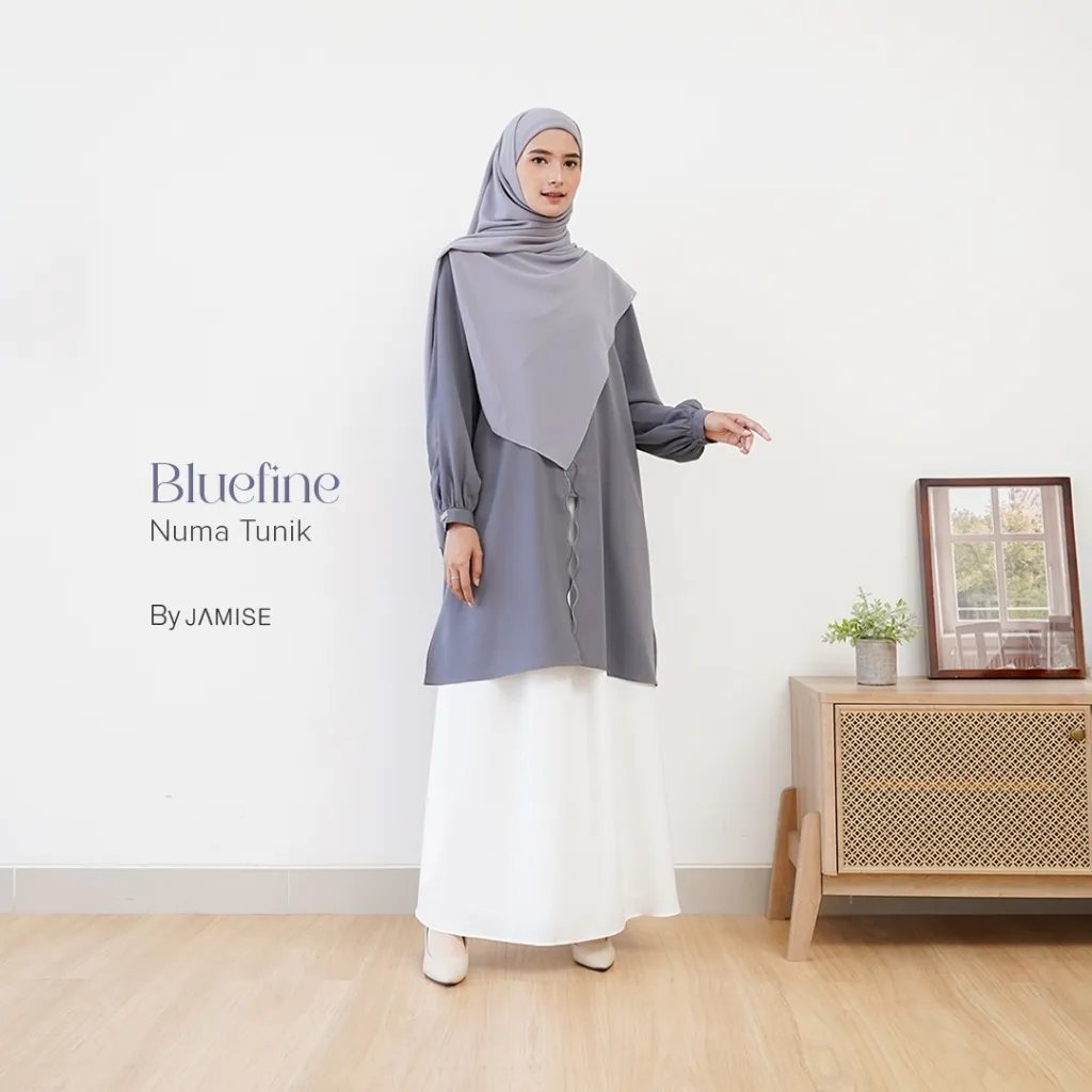 Jamise | Numa Tunik Embroidery - Atasan Tunik Wanita Lengan Panjang Pinggiran Bordir
