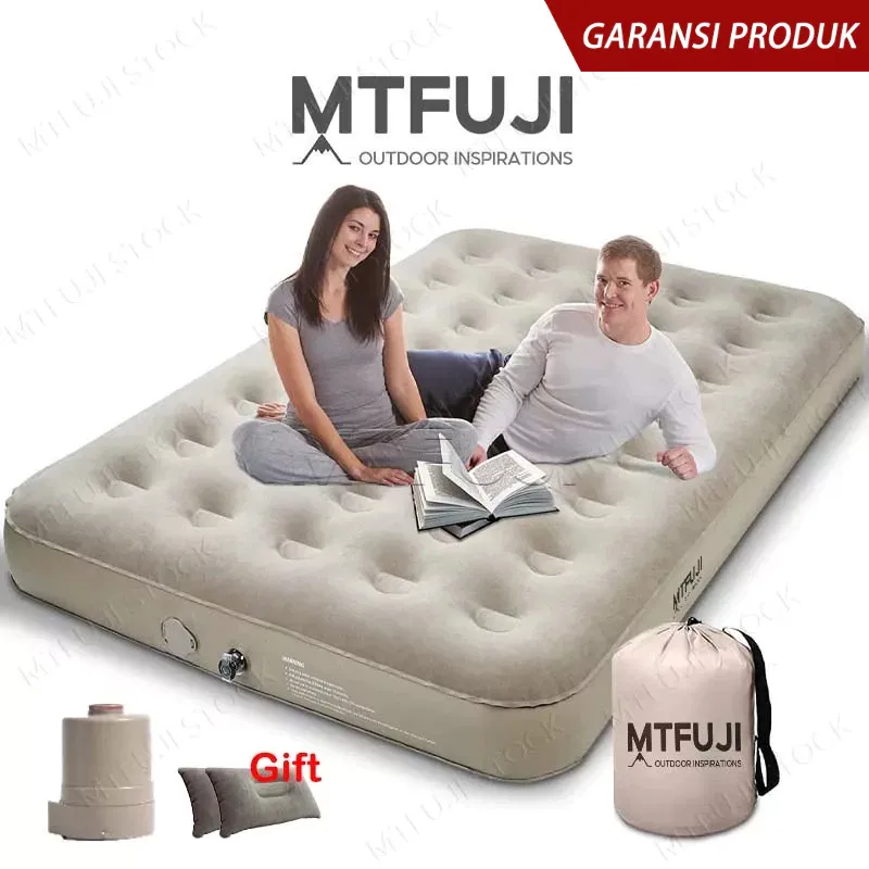 Mt.Fuji Kasur udara tempat tidur camping Matras tenda outdoor Kasur otomatis dalam ruangan(Termasuk pompa udara otomatis)