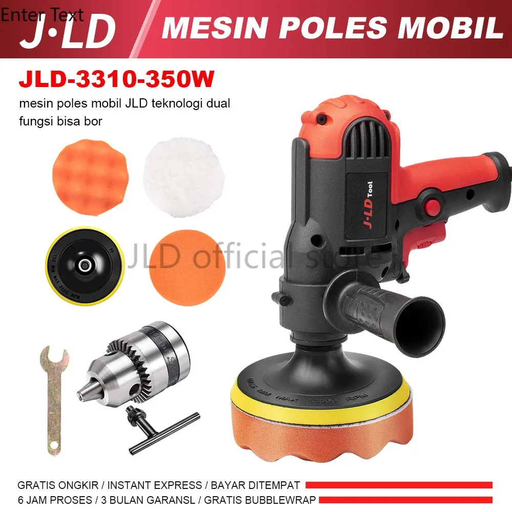 JLD MESIN POLES MOBIL MOTOR 440W  POLISHER 5 INCH Alat Disc Disk kaca motor J3310 SPONS DAN PEMBERSIH MOBIL  disch polisher bor tembok besi kayu 2in1