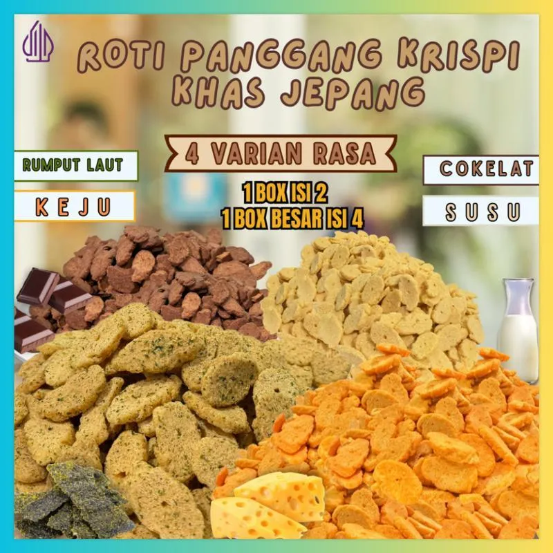 COD (Halal) Roti panggang crispy Jepang/sarapan anak/renyah gurih/kemasan praktis/kualitas premium