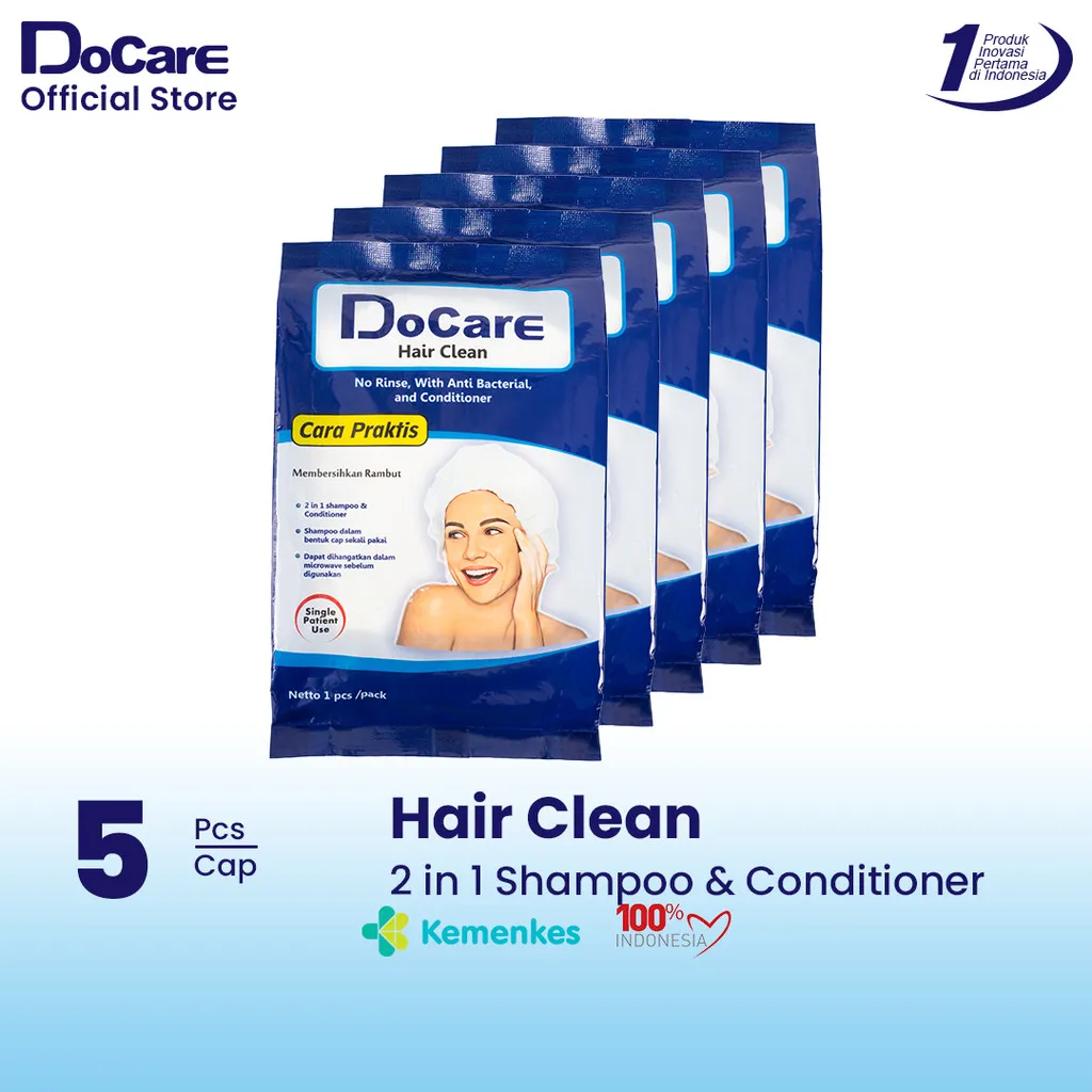 [Promo Bundling 5 Pack] - DoCare Hair Clean 2 in 1 Shampo & Conditioner