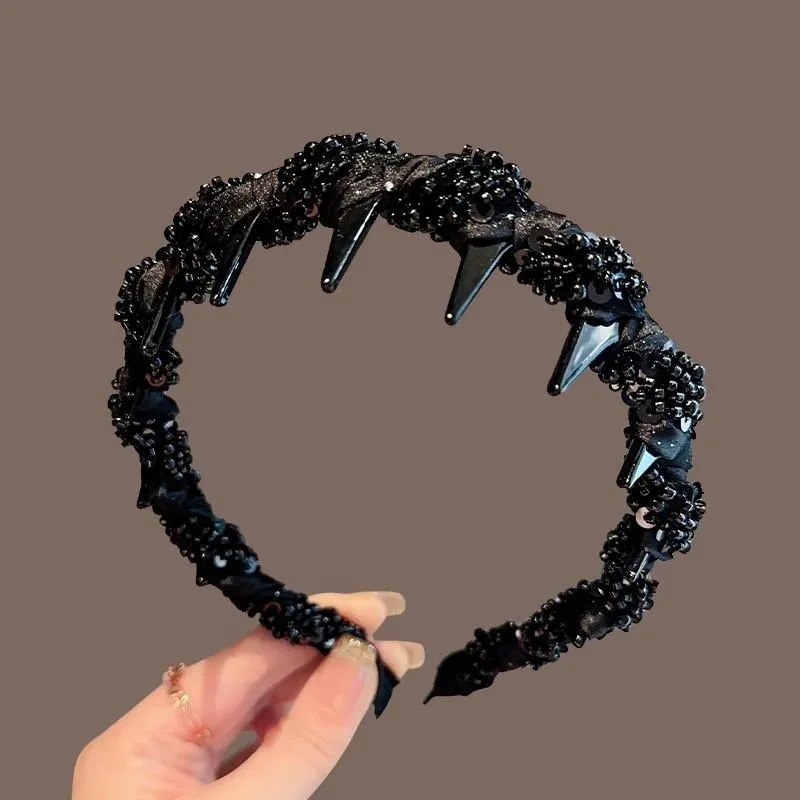 NEW Bando Wanita Korean Style Fashion Manik Kristal Elegan High Quality Motif Terbaru 2025 Clips