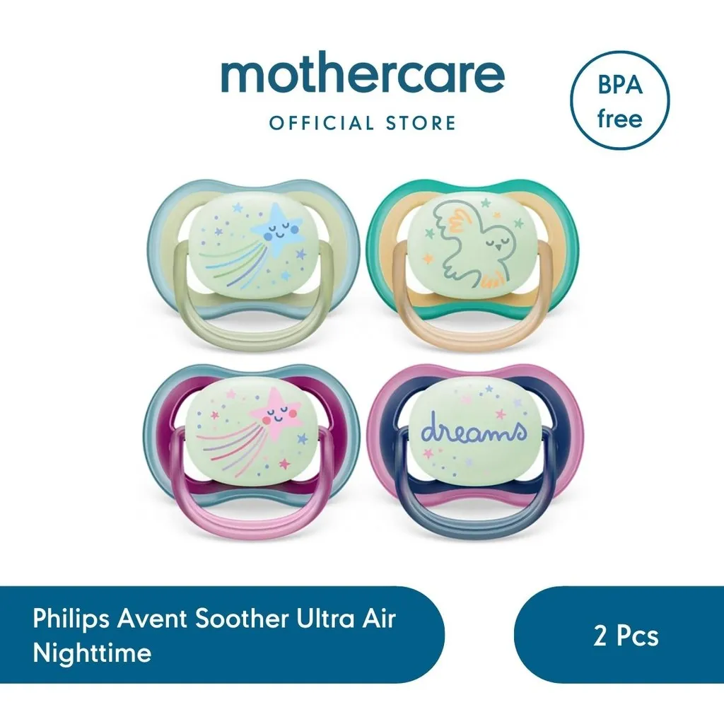 Philips Avent Soother Ultra Air Nighttime 2 Pcs - Empeng Bayi