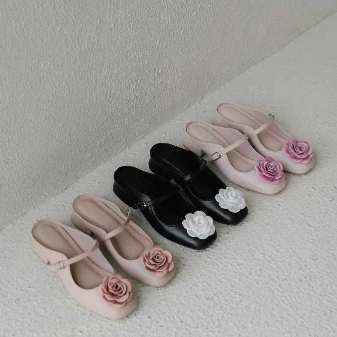 ESMÉE Basic - PEONY | Sepatu Wanita | Sandal Korea | Mules & Mary Janes | Sling Back Shoes