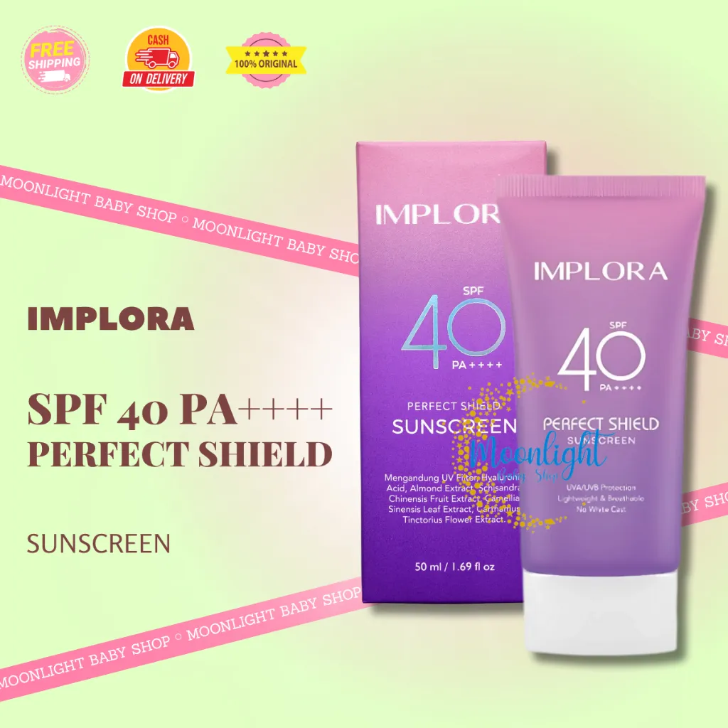 Implora Perfect Shield Sunscreen SPF 40 PA++++ | Sunscreen Wajah Pelindung dari Sinar Matahari BPOM