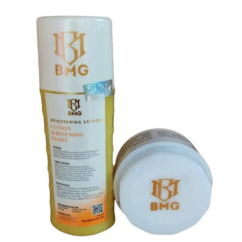 BMG PAKET HEMAT LOTION PEMUTIH BMG/ BPOM ORIGINAL- paket bmg lotion malam + night cream/bibit pemutih