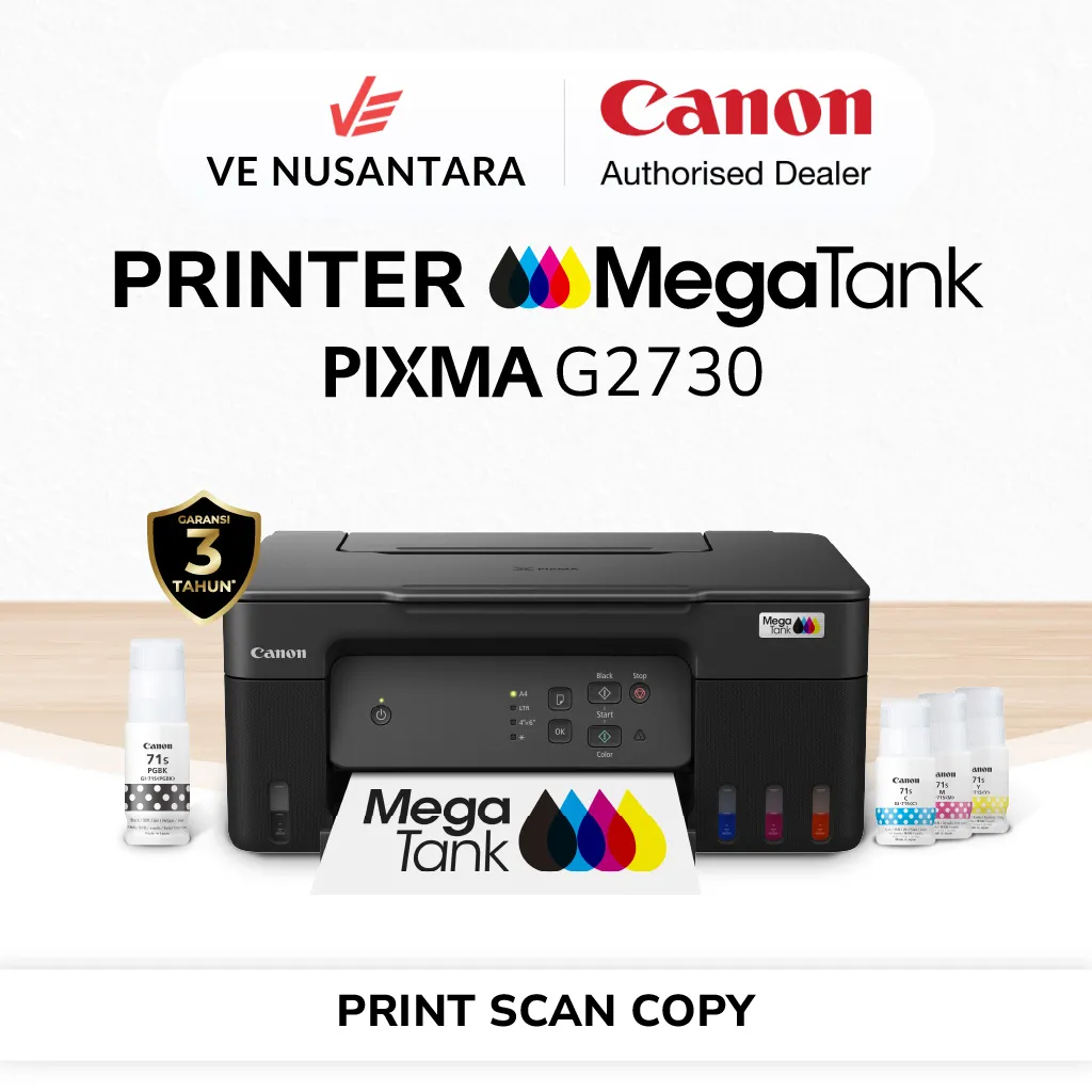 Printer Canon G2730 Ink Tank All In One Print Scan Copy MacOS - Inkjet Pengganti MP287 G2020 L3210 L3211 - Canon PIXMA Inkjet Print Scan Scanner Foto Copy