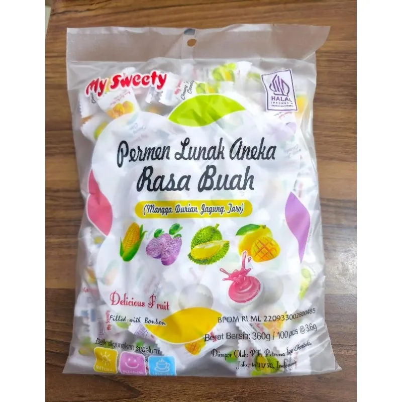 Permen Lunak Aneka Rasa Buah My Candy/ My Sweety 360Gram(100pcs)