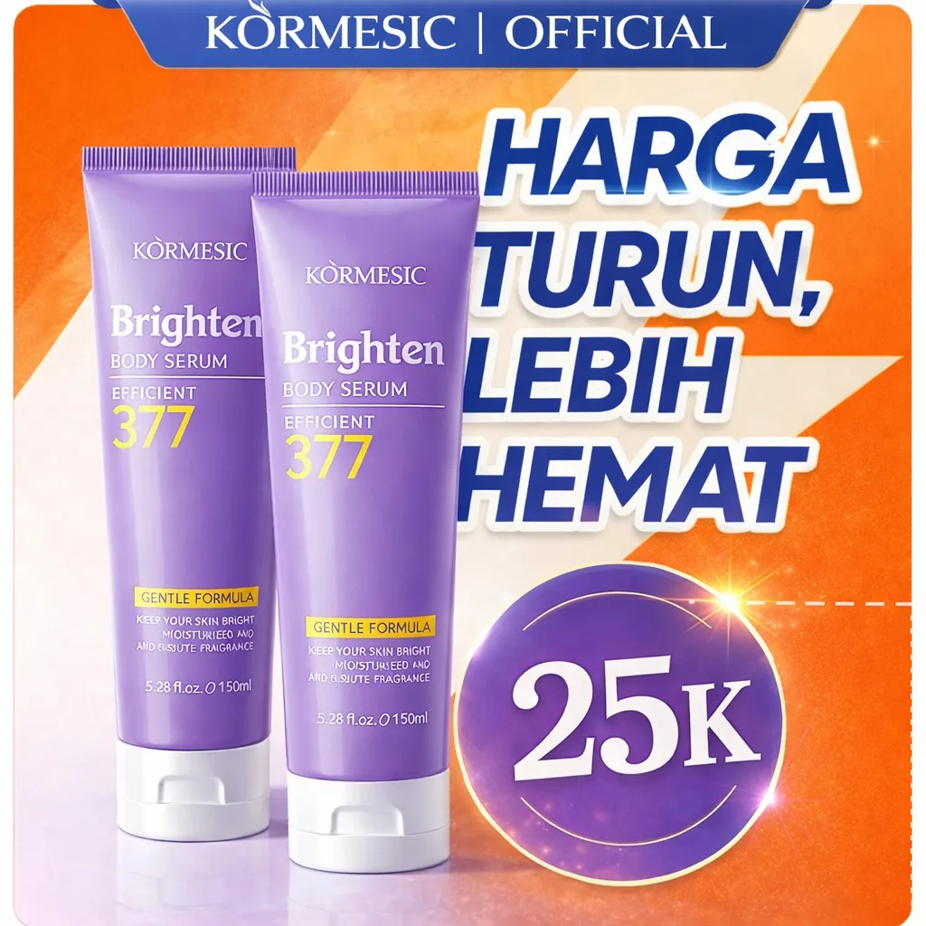 Kormesic 377 Body Serum | Pencerah & Pelembap Kulit, Cerahkan Flek & Bikin Glowing