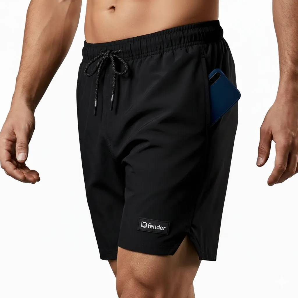 Dfender Celana Pendek Olahraga Pria Running Jogging Outdoor Indoor Simpel Polos Quickdry Matt Despo