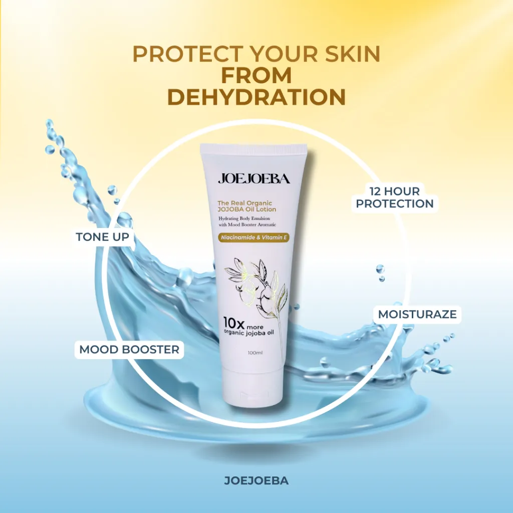 Lotion Kulit Kering JOEJOEBA 10x Jojoba oil + Mood Booster Aromatic BPOM 100ml