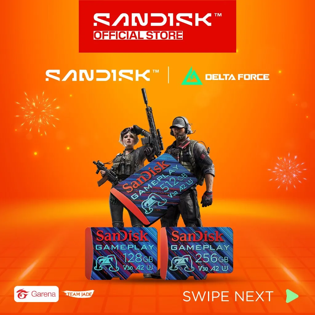 SANDISK microSDXC Card GamePlay 128GB / 256GB / 512GB A2 U3 For Mobile Gaming 4K (Up to 190MB/s) - Extreme Series
