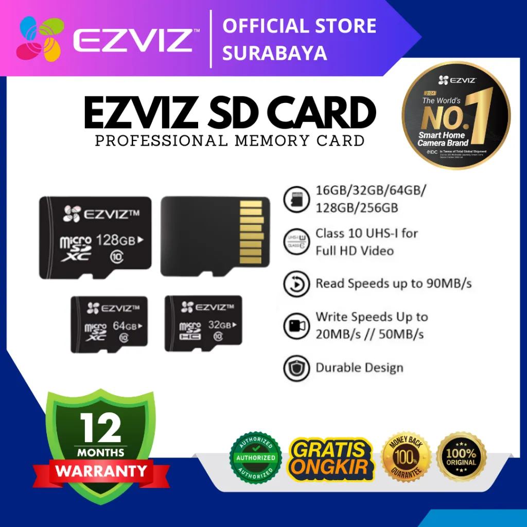 Micro SD Card EZVIZ 32GB / 64Gb/ 128GB UHS CLASS 10