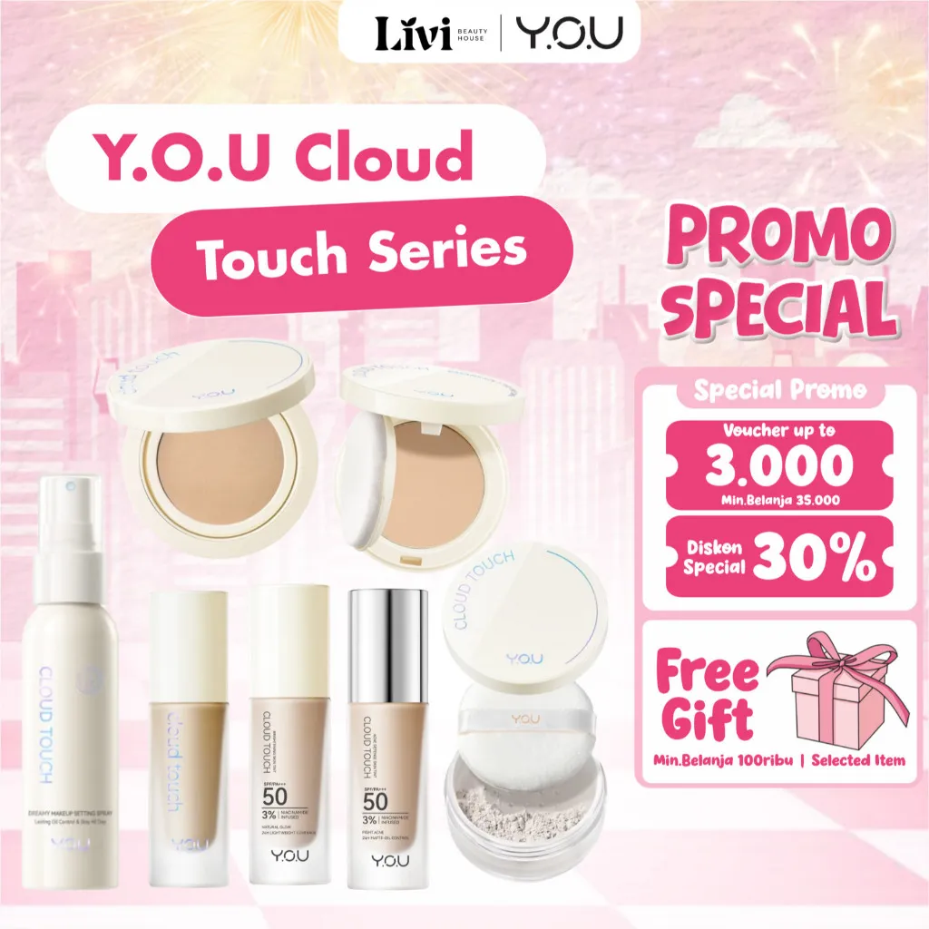 LIVI – NEW PRODUCT YOU Cloud Touch All Series | Blurring Skin Tint Liquid SPF25 PA+++ & Acne Bright SPF50 PA+++ | Dreamy-Fit Lasting Mesh Cushion | Invisible Setting Powder | Blurring Filter Loose Powder | Dreamy 3in1 TWC