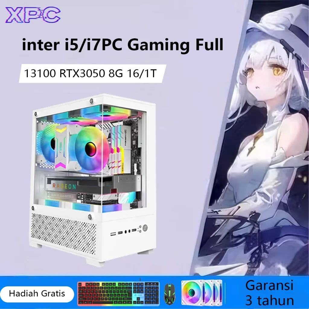 XPC PC intel i5/i7 PC Gaming full set 3/5Jut Desain Perakitan Desktop Rumah Komputer Kantor