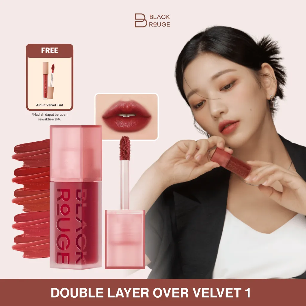 BLACK ROUGE Lip Cream KOREA | Double Layer Over Velvet 1[Signature] | Lip Velvet | Matt Gloss