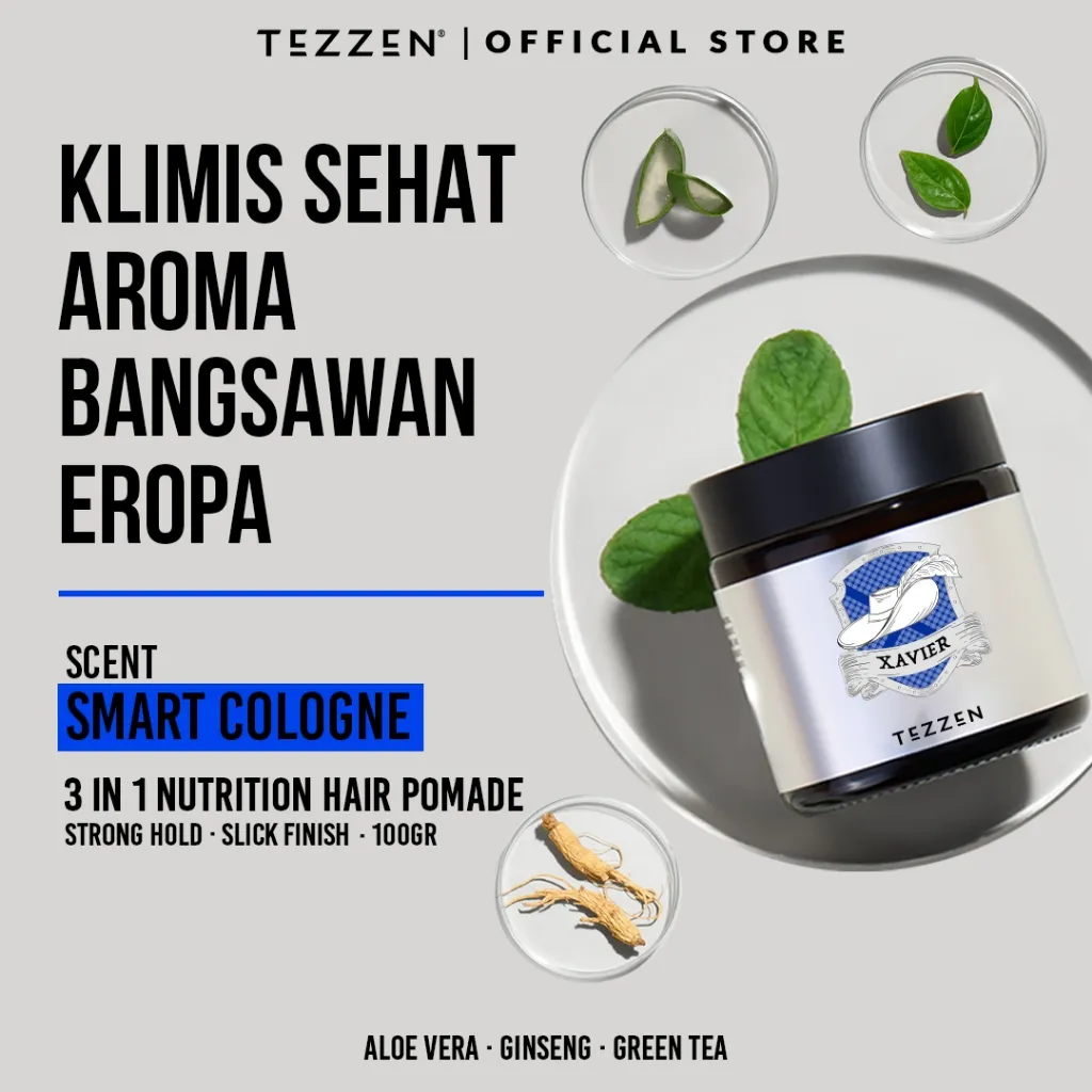 Tezzen Xavier Water Based Pomade - 3 in 1 Nutrition Hair Pomade -with Aloe Vera, Ginseng & Green Tea