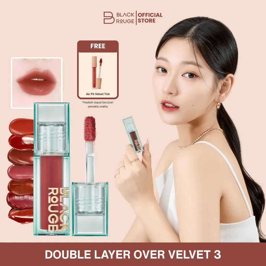 BLACK ROUGE Lip Cream KOREA | Double Layer Over Velvet 3 [Jewelry] | Lip Velvet | Semi Glow | Silky