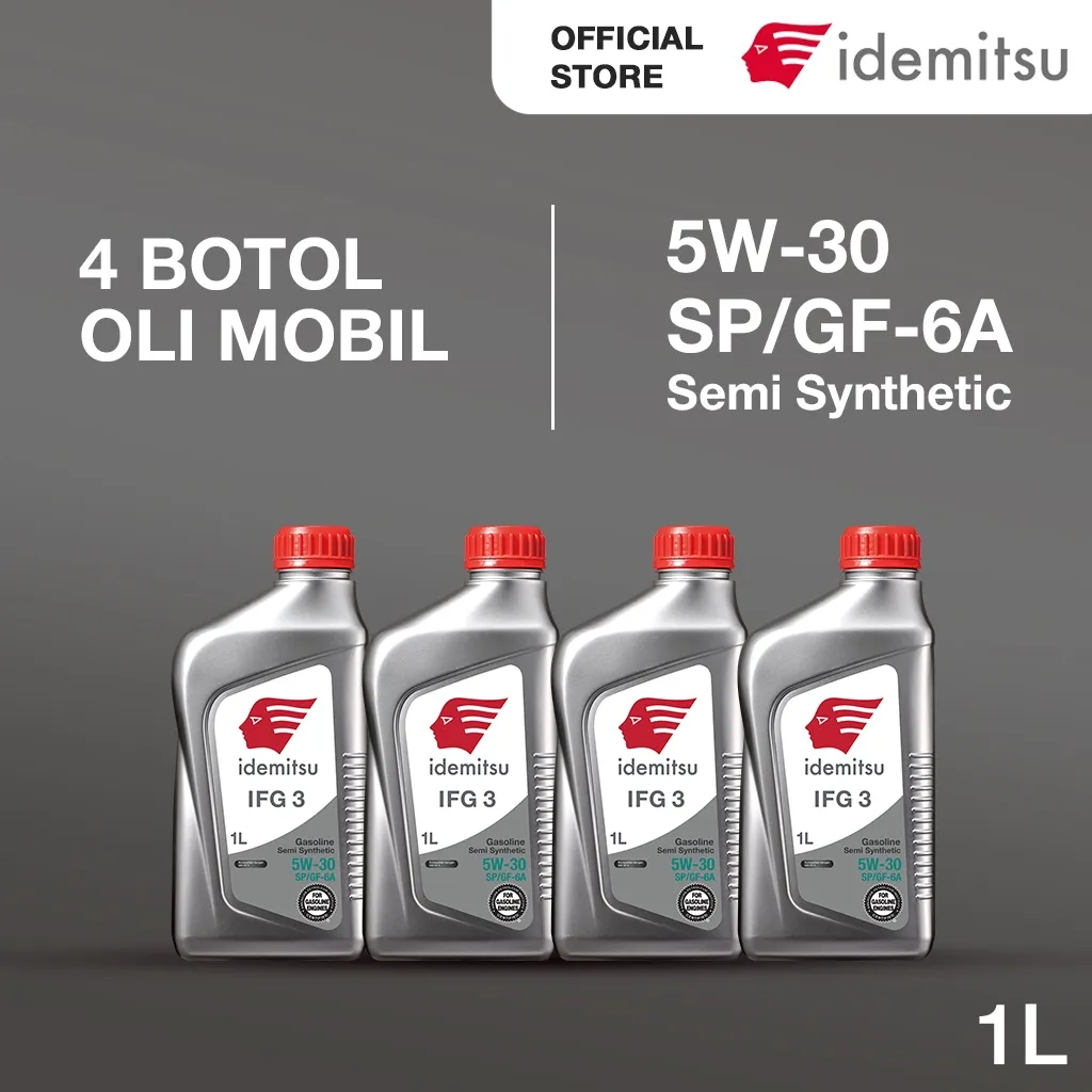 PAKET OLI IDEMITSU IFG3 5W-30 SP/GF-6A (1L) 4 BOTOL OLI MESIN MOBIL