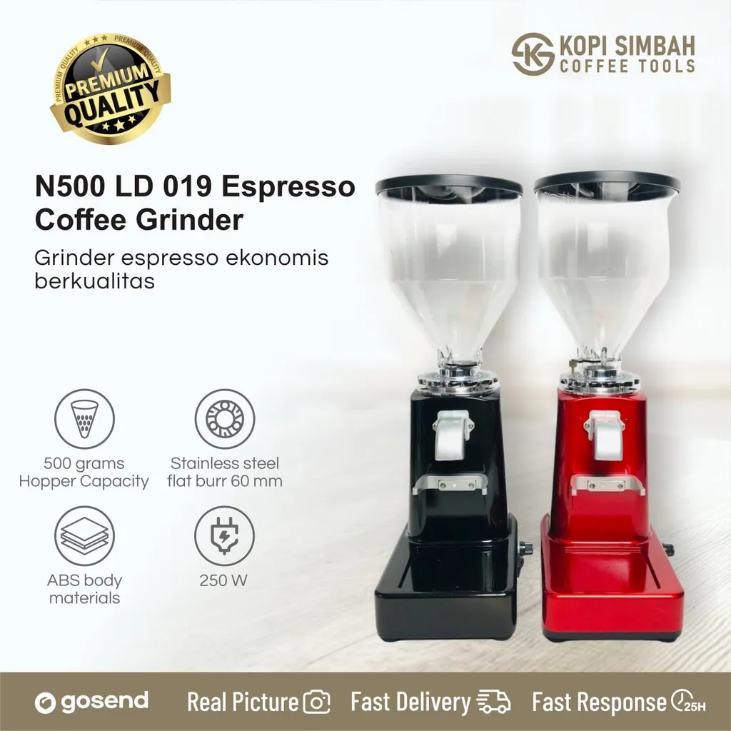 Electric Coffee Grinder N500 LD-019 Mesin Alat Penggiling Biji Kopi Espresso Elektrik LD 019