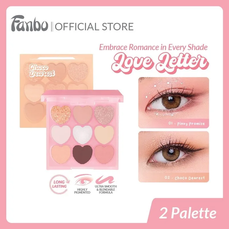 Fanbo Love Letter Eyeshadow (DP1) Palette Longlasting Highly Pigmented