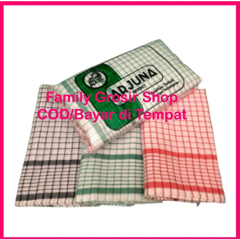 (1 Lusin/12pcs) Kain Serbet Dapur cap Arjuna / Kain Lap Dapur / Kain Lap Tangan