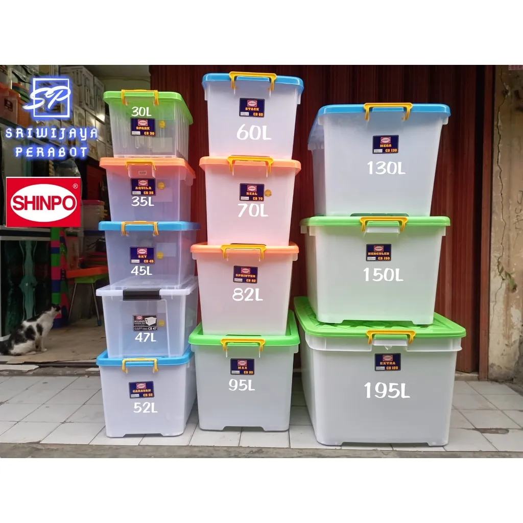 CONTAINER BOX PLASTIK SHINPO VARIAN ( GRAB,GOJEK & KARGO )
