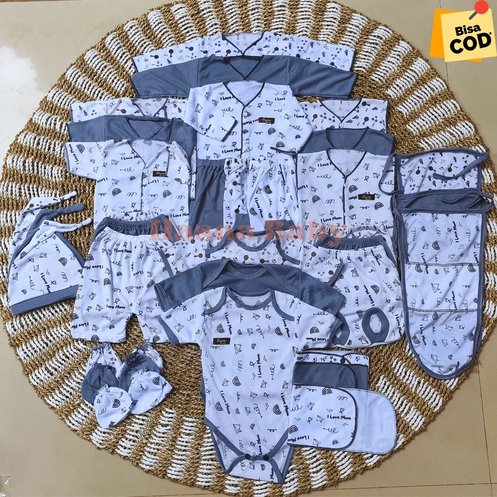 36 Pcs Paket Lahiran Lengkap Baju Bayi Celana Bayi Baru Lahir, Baby Newborn Gift Set -Juragan Lebak
