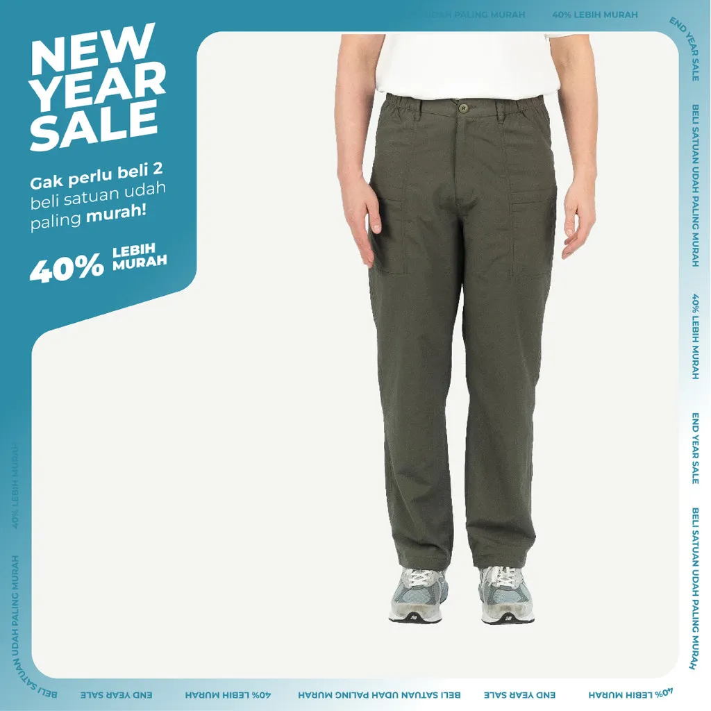 Erigo Cargo Pants Ut Stellan Pebble - Celana Panjang Cargo Unisex
