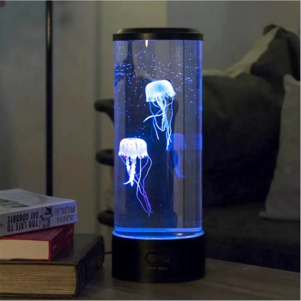 lampu malam tidur Anak Karakter Lucu jellyfish Lampu Hias ubur ubur Meja Table Lamp jelly fish light rgb Desk 5 Warna