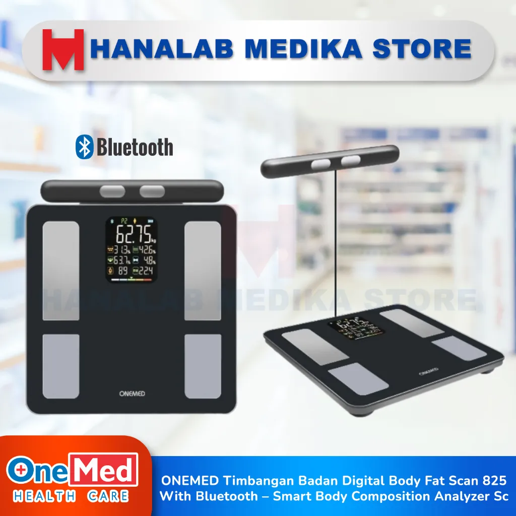 ONEMED Timbangan Badan Digital Body Fat Scan 825 With Bluetooth – Smart Body Composition Analyzer Scale