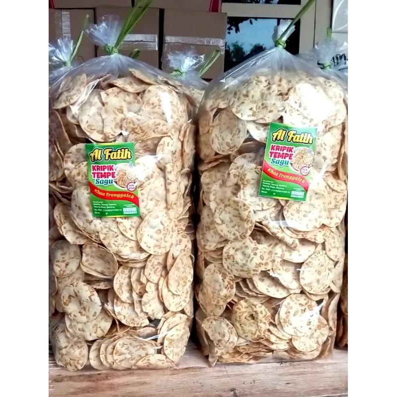 Keripik Tempe Sagu 1kg Gurih Crispy Free Packing Kardus/Keripik Tempe Asli Premium