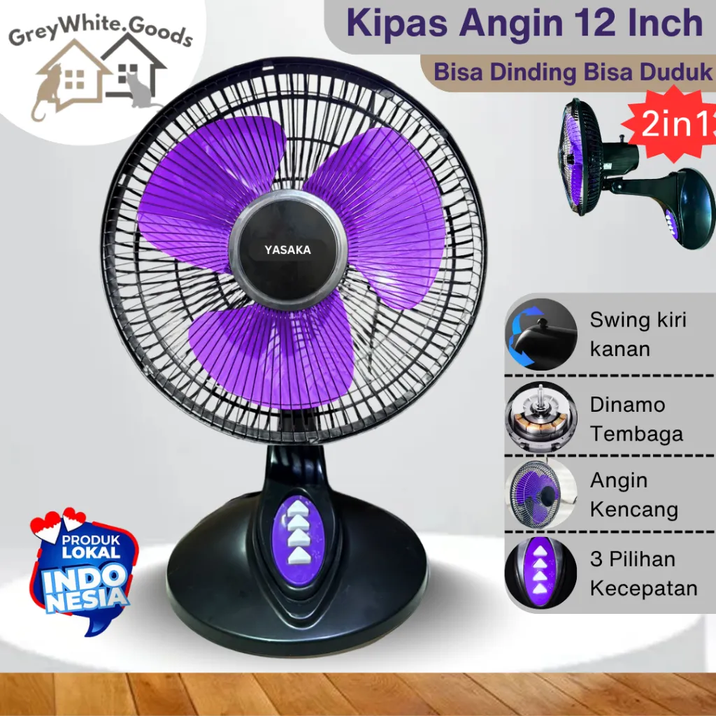 GW Kipas Angin Duduk 12 Inch Hemat Daya