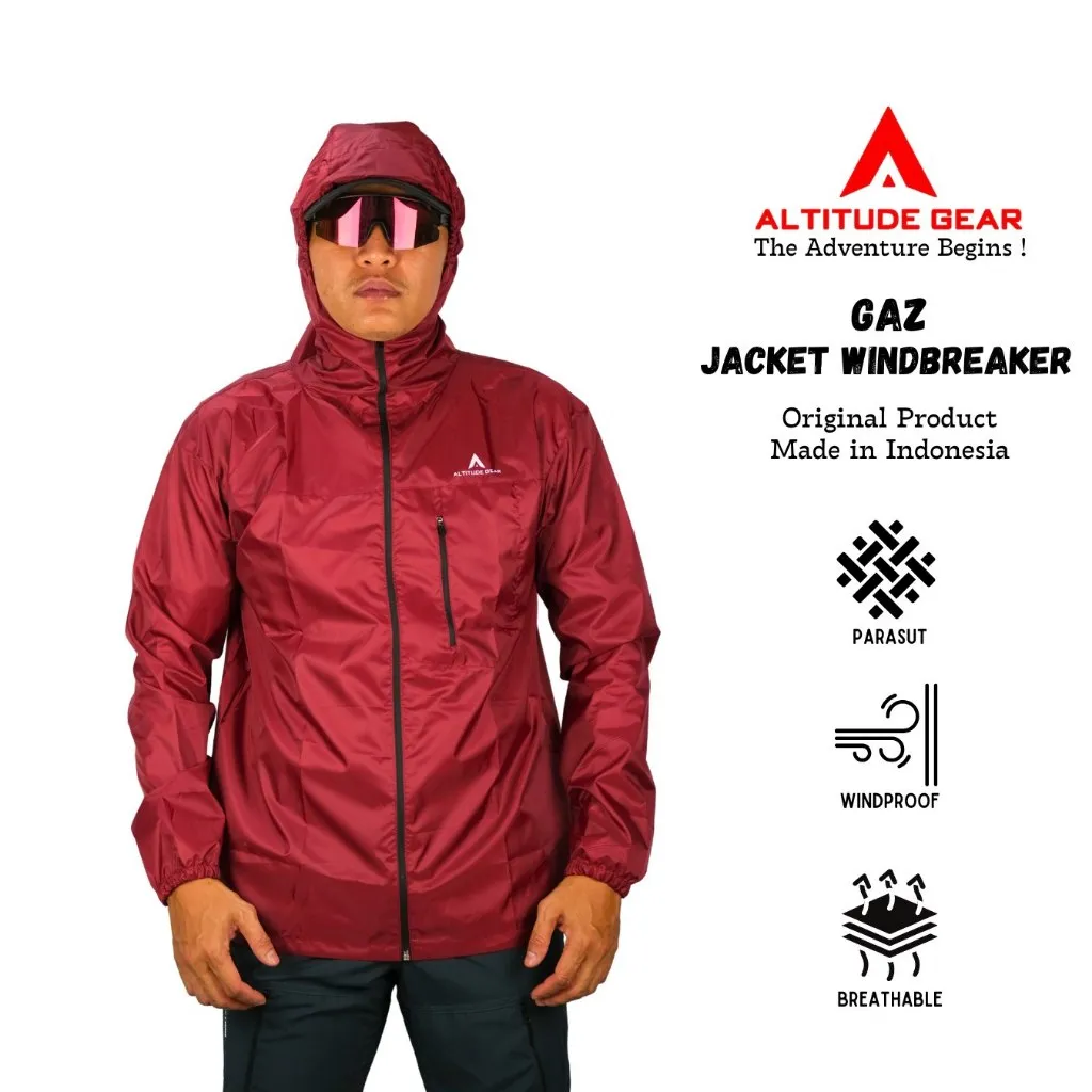 Altitude Gear Gaz Jaket Running Olahraga Windbreaker Anti UV