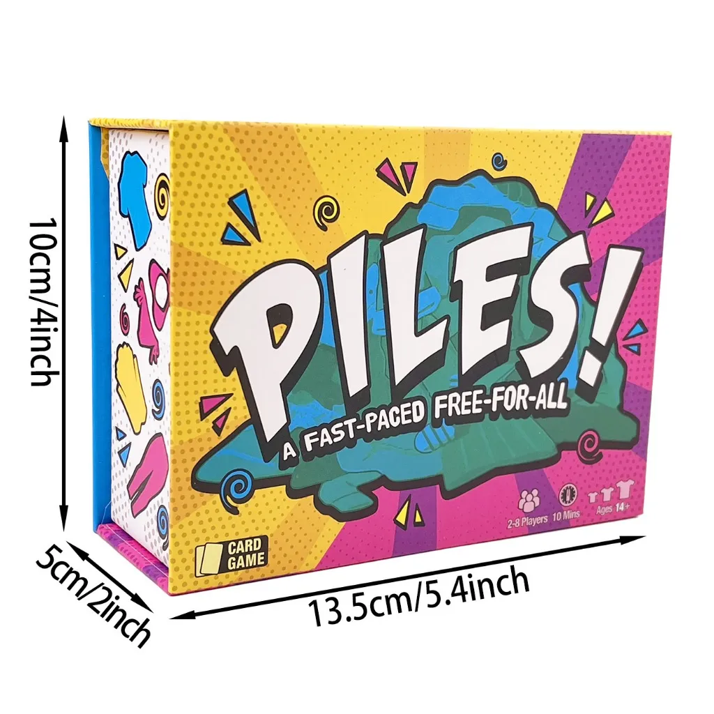 PILES! FAST PACED GAME CARD Board Game Family Fun