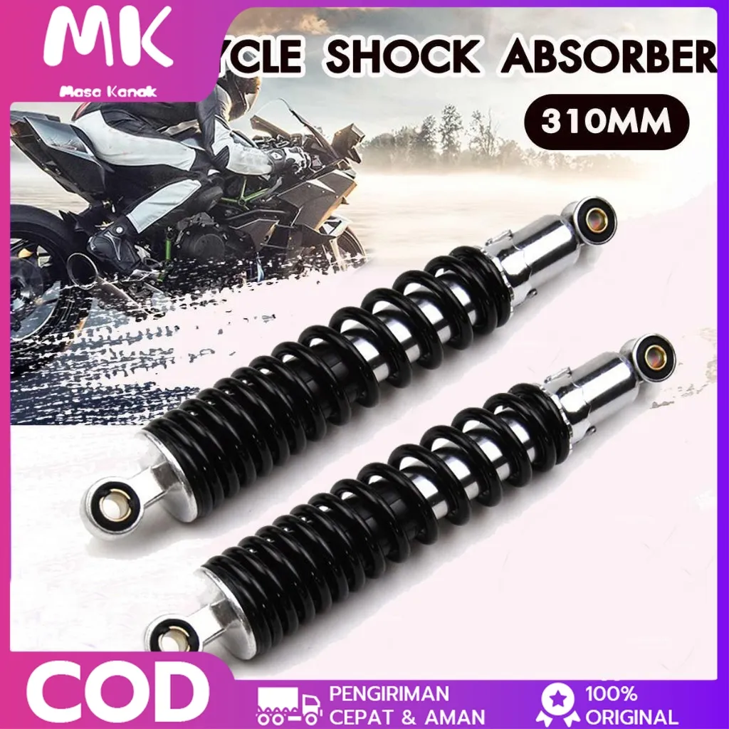2 Pcs shock breaker angkutan barang berat. sok breker 310mm kwalitas racing universal untuk semua motor / 2 Buah Shock Belakang Wave Shockbreaker Belakang Motor 310MM Sok Belakang Motor Untuk Semua Jenis Motor / 310mm Shockbreaker Belakang